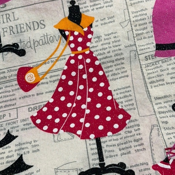 Handmade Sewing Theme Sleeveless V-Neck Maxi Sundress - Picture 6 of 9